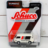 Tarmac Works x Schuco Collaboration Model 1/64 Volkswagen T3 " Audi Sport " Blister Clamshell Packed T64S-001-AS1 452025400