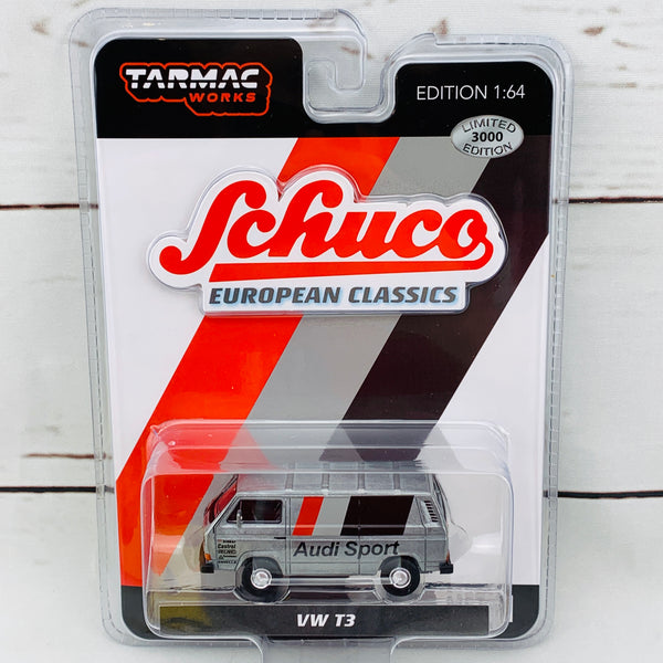 "CHASE CAR" Tarmac Works x Schuco Collaboration Model 1/64 Volkswagen T3 " Audi Sport " Blister Clamshell Packed T64S-001-AS1 452025400