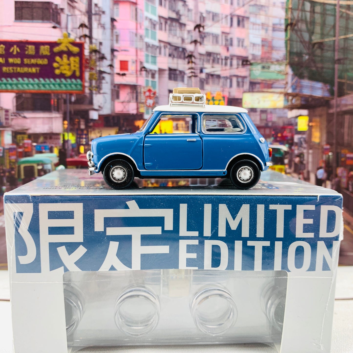 Tiny 微影 1/50 Mini Cooper MK1 Hong Kong Exhibition Limited Edition 藍色滕原再托書 [展會限定] ATC64727