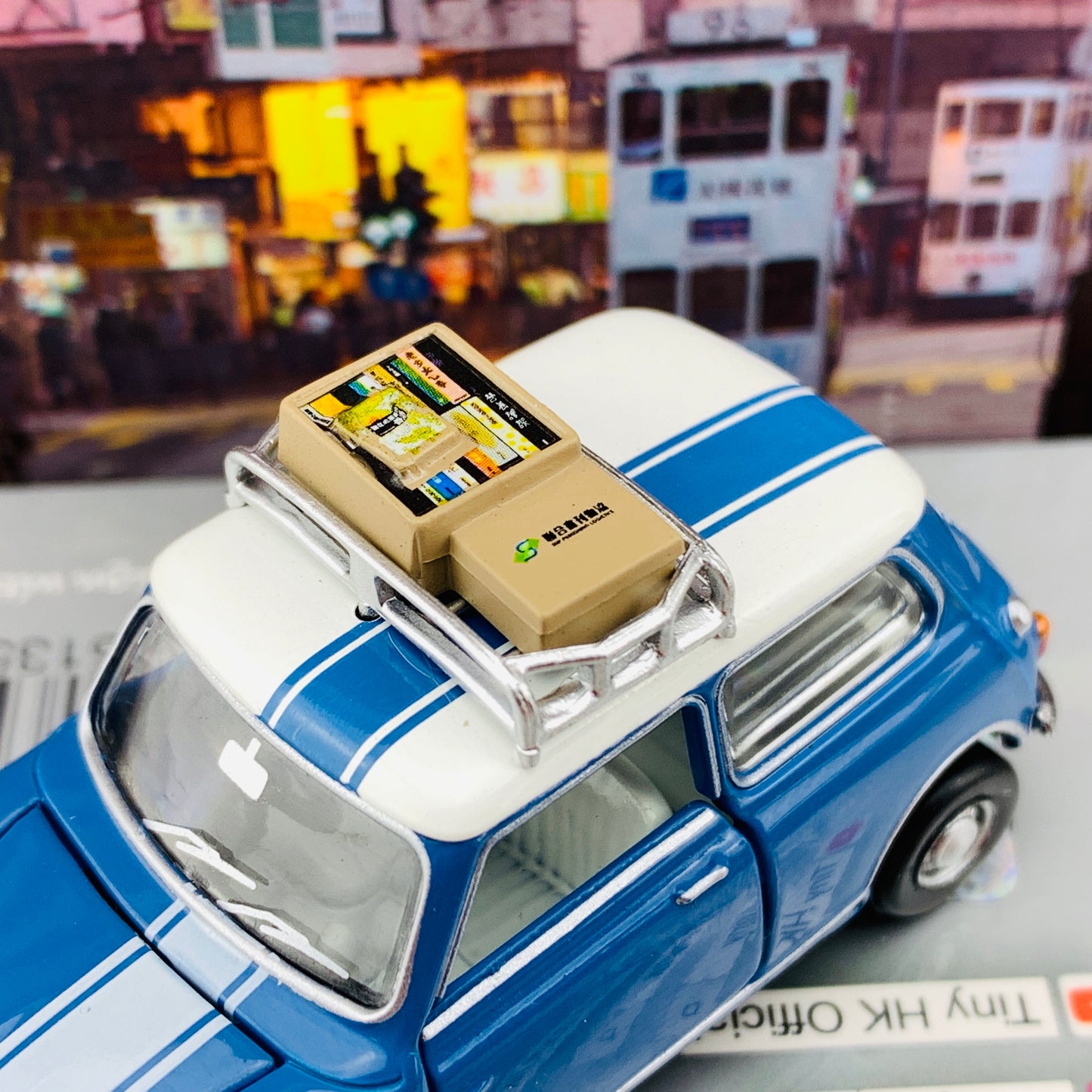 Tiny 微影 1/50 Mini Cooper MK1 Hong Kong Exhibition Limited Edition 藍色滕原再托書 [展會限定] ATC64727