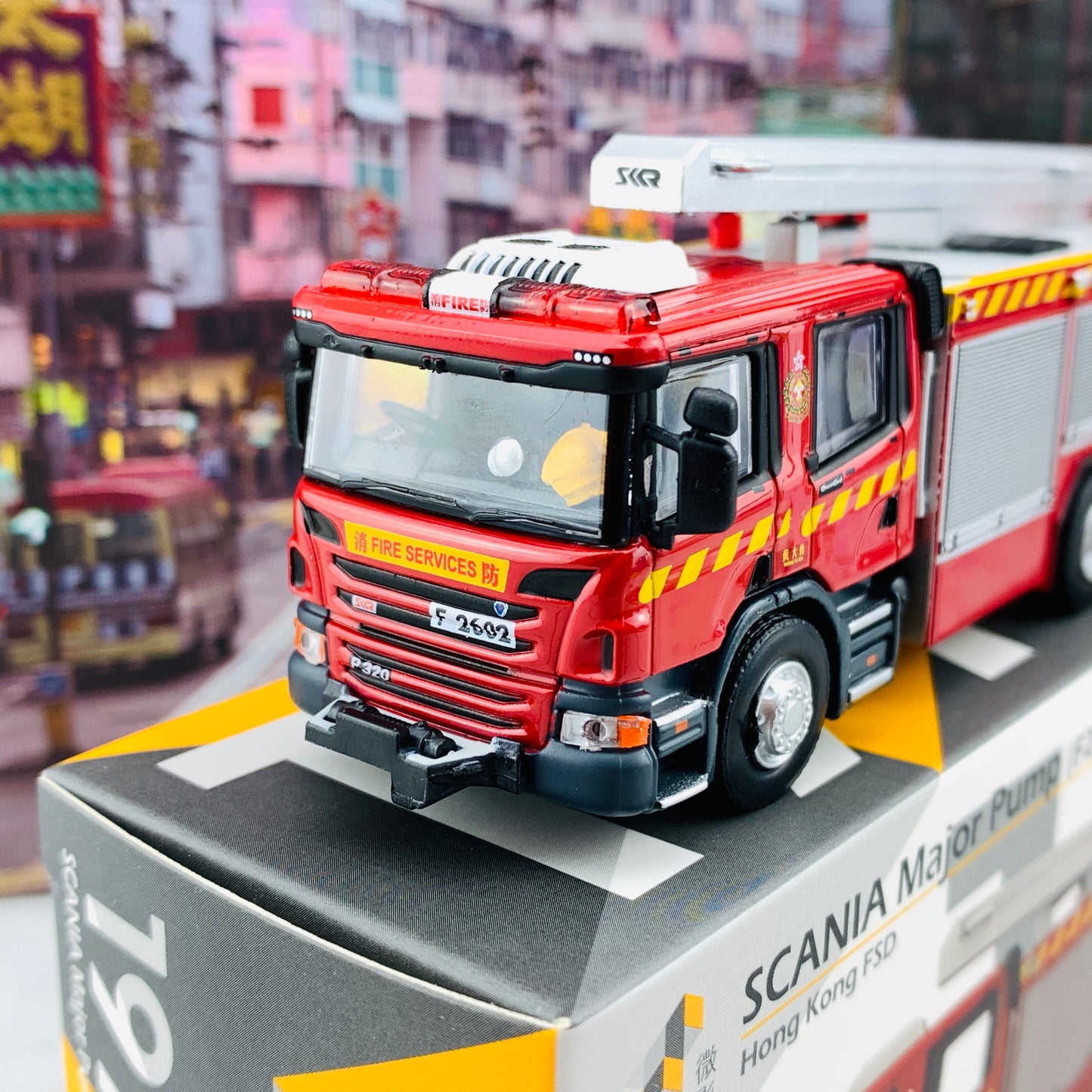 Tiny 微影 197 1/76 Scania Major Pump 消防處泵車 ATC64675