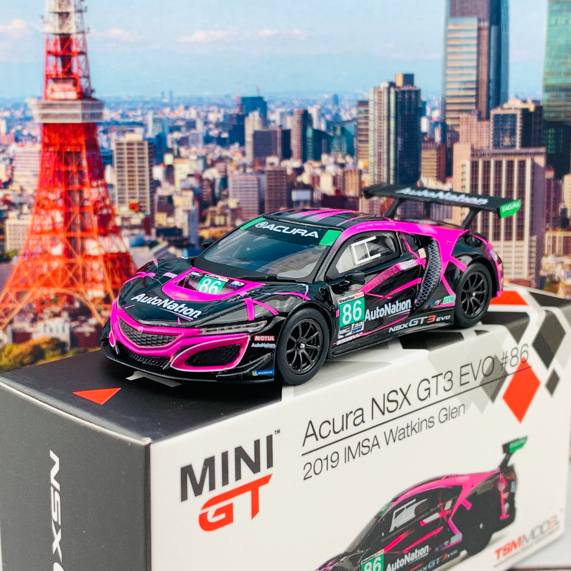 MINI GT 1/64 Acura NSX GT3 EVO #86 2019 IMSA Watkins Glen Class Winner LHD MGT00144-L
