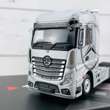 MINI GT 1/64 Mercedes-Benz Actros Silver w/Black Mercedes Logo LHD MGT00139-L