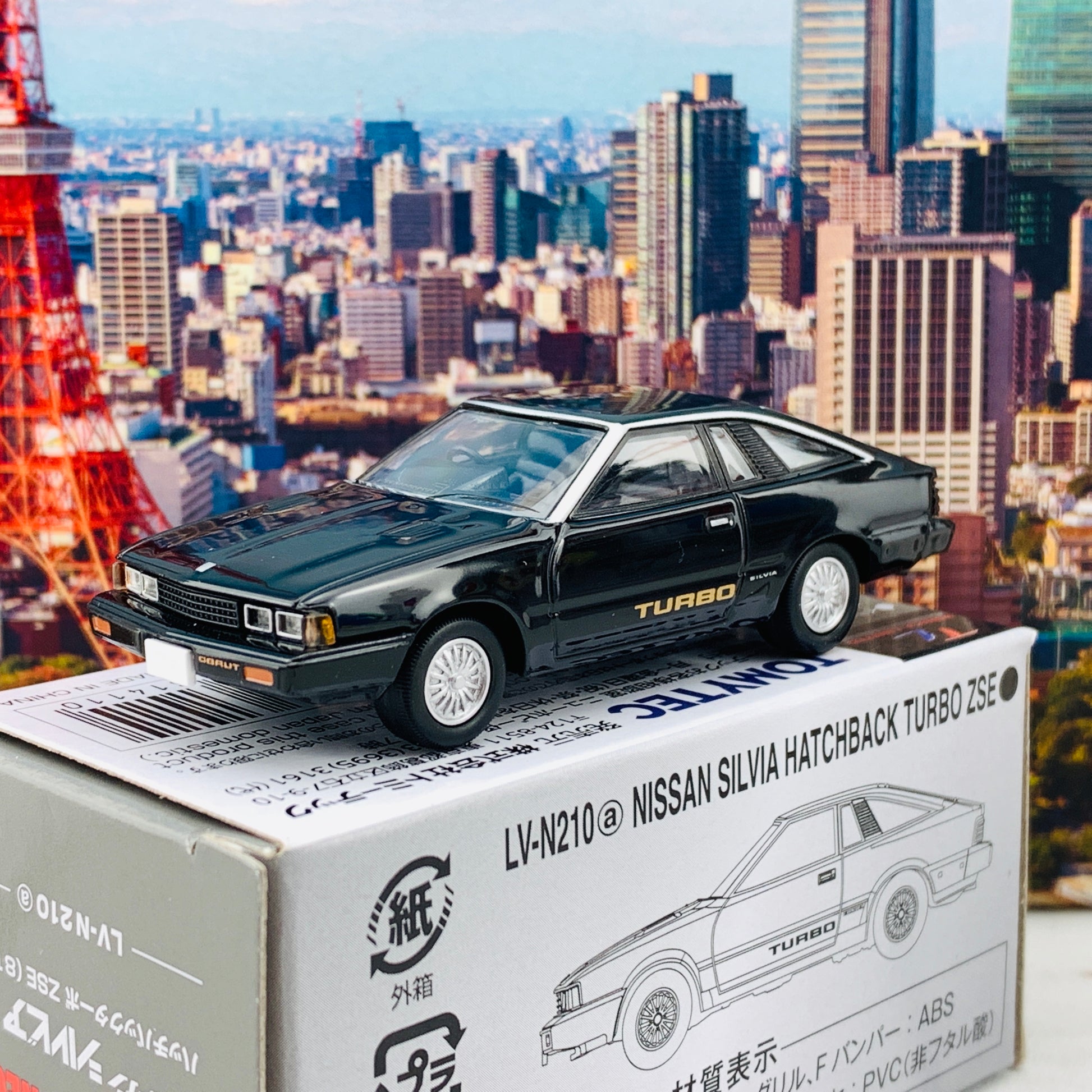 Tomytec Tomica Limited Vintage Neo 1/64 Nissan Silvia Hatchback Turbo ZSE 1981 BLACK LV-N210a
