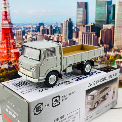 Tomytec Tomica Limited Vintage 1/64 Isuzu Elf High Platform Cargo 1966 Grey LV-191a