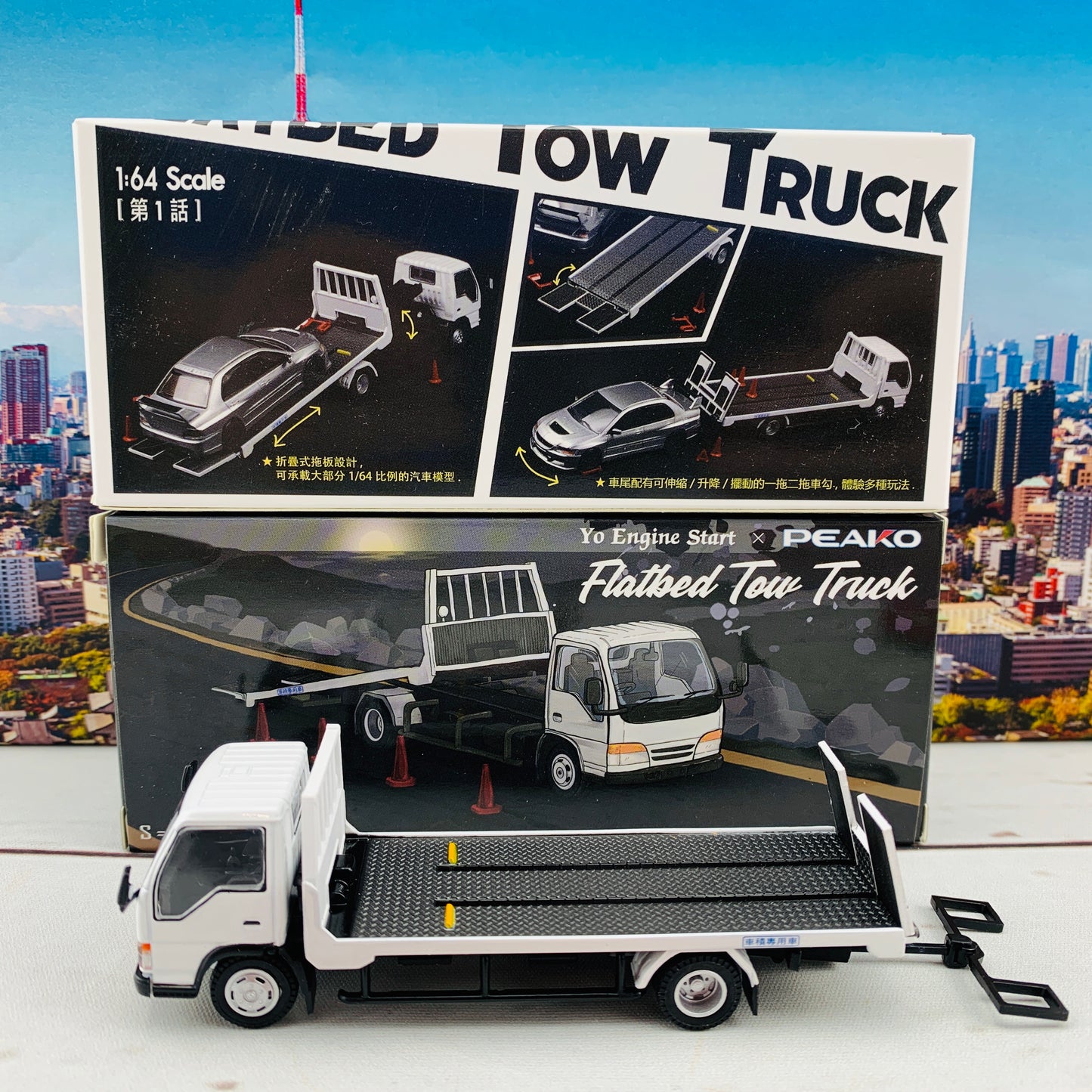 PEAKO 1/64 Y.E.S. Flatbed Tow Truck 63502
