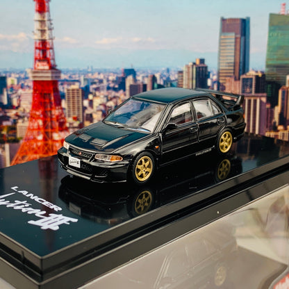 HOBBY JAPAN 1/64 Mitsubishi Lancer GSR Evolution III CE9A Customized Version Pyrenees Black HJ641010CBK