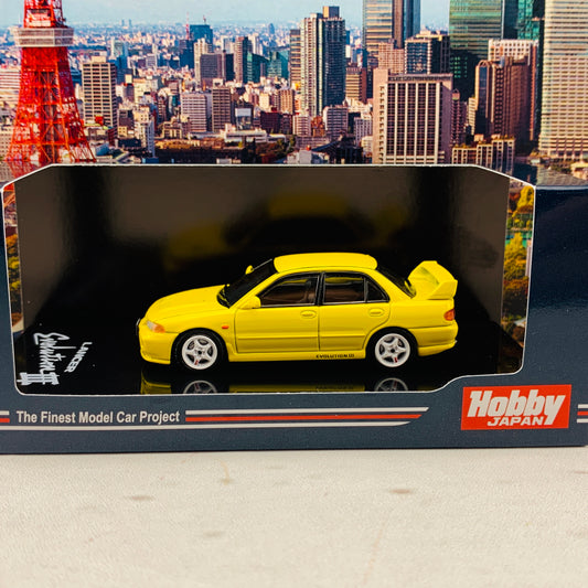 HOBBY JAPAN 1/64 Mitsubishi Lancer GSR Evolution III CE9A Dandelion Yellow HJ641010Y