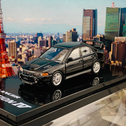 HOBBY JAPAN 1/64 Mitsubishi Lancer GSR Evolution IV CN9A Pyrenees Black HJ641011BK