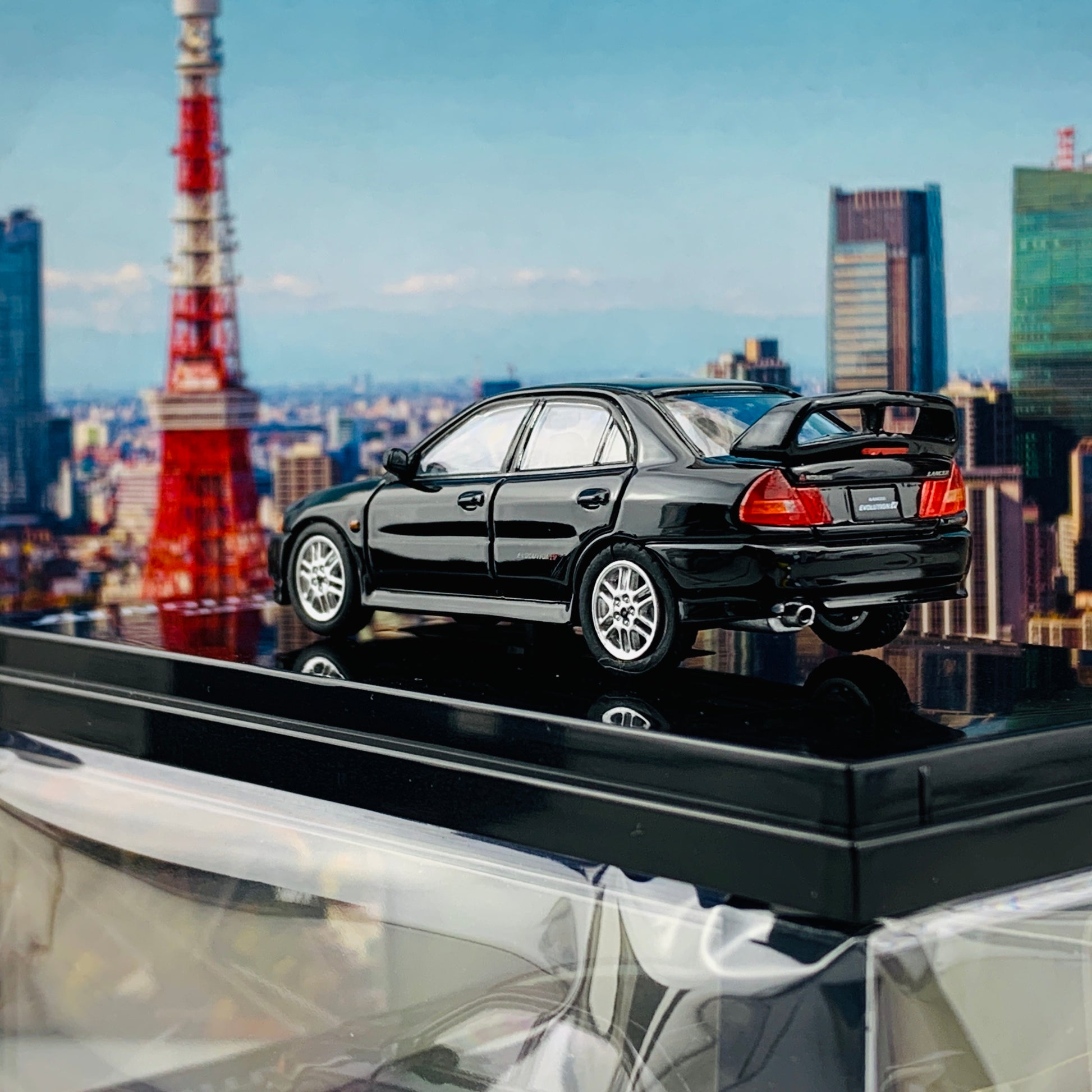 HOBBY JAPAN 1/64 Mitsubishi Lancer GSR Evolution IV CN9A Pyrenees Black HJ641011BK