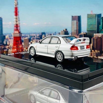 HOBBY JAPAN 1/64 Mitsubishi Lancer GSR Evolution IV CN9A Steel Silver HJ641011S