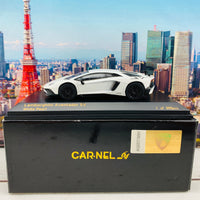 CAR-NEL 1/64 Lamborghini Aventador SV White Pearl CN640023