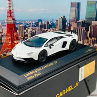 CAR-NEL 1/64 Lamborghini Aventador SV White Pearl CN640023