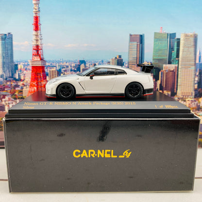 CAR-NEL 1/64 Nissan GTR Nismo N Attack Package R35 2015 Silver CN640018