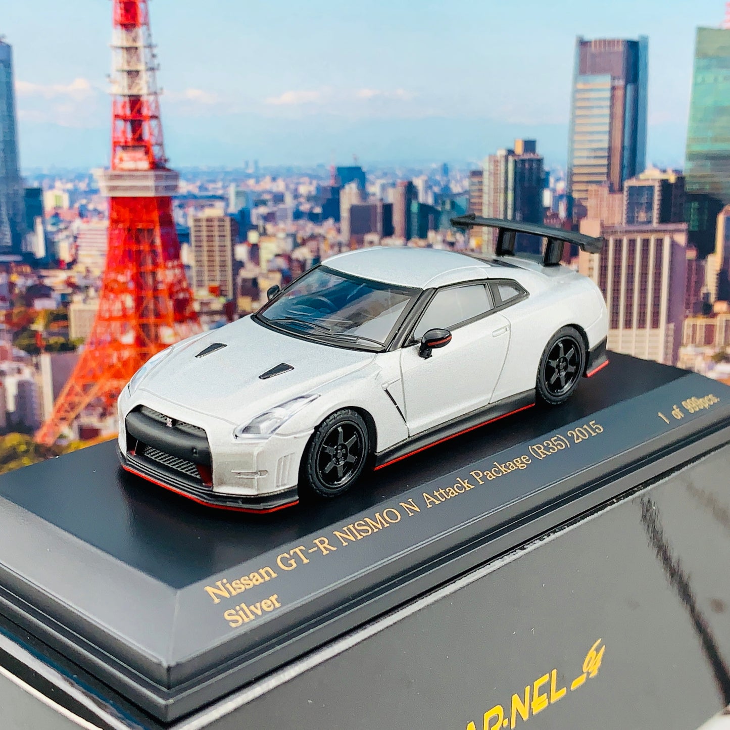 CAR-NEL 1/64 Nissan GTR Nismo N Attack Package R35 2015 Silver CN640018