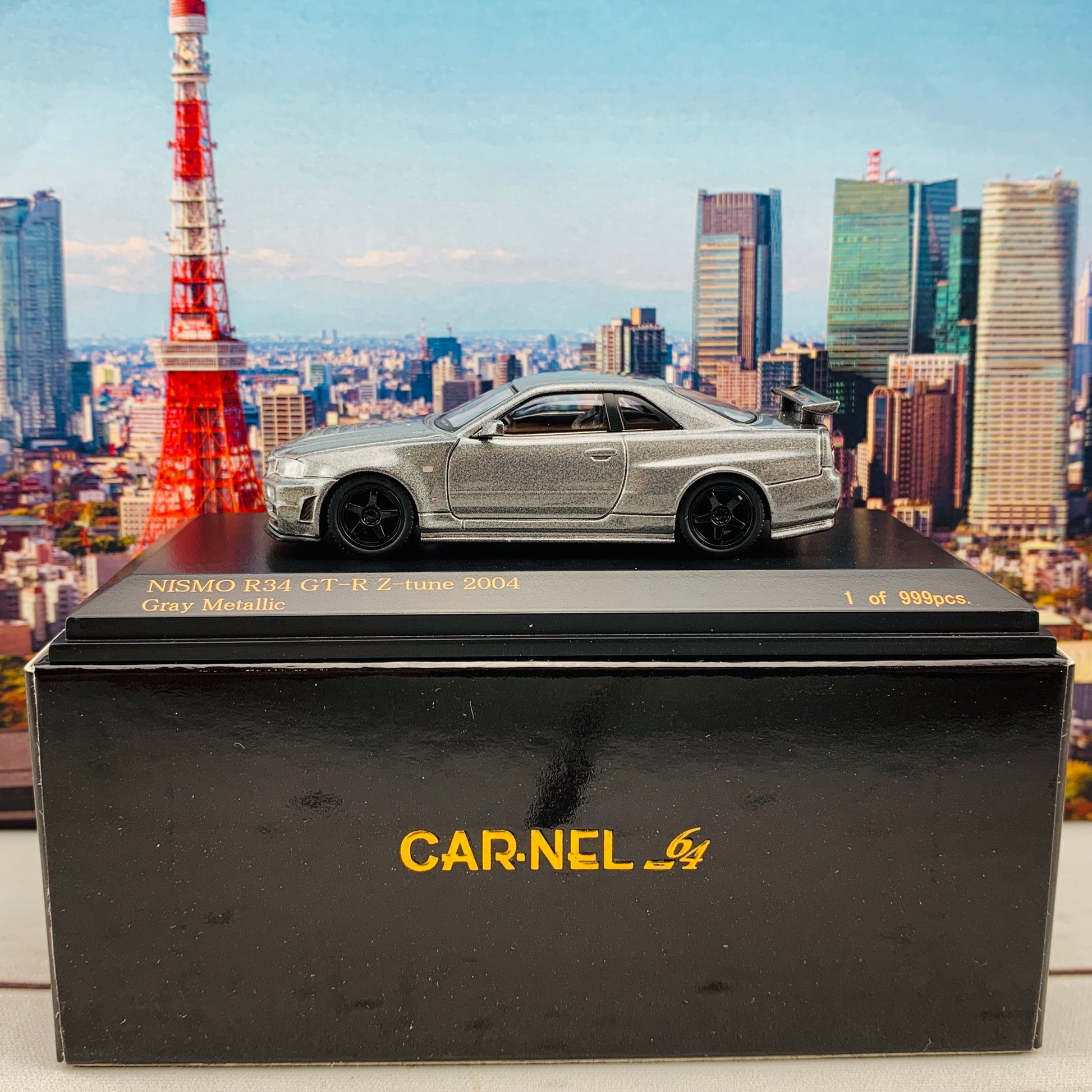 CAR-NEL 1/64 NISMO R34 GTR Z-tune 2004 Gray Metallic CN640015
