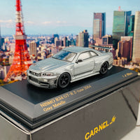 CAR-NEL 1/64 NISMO R34 GTR Z-tune 2004 Gray Metallic CN640015