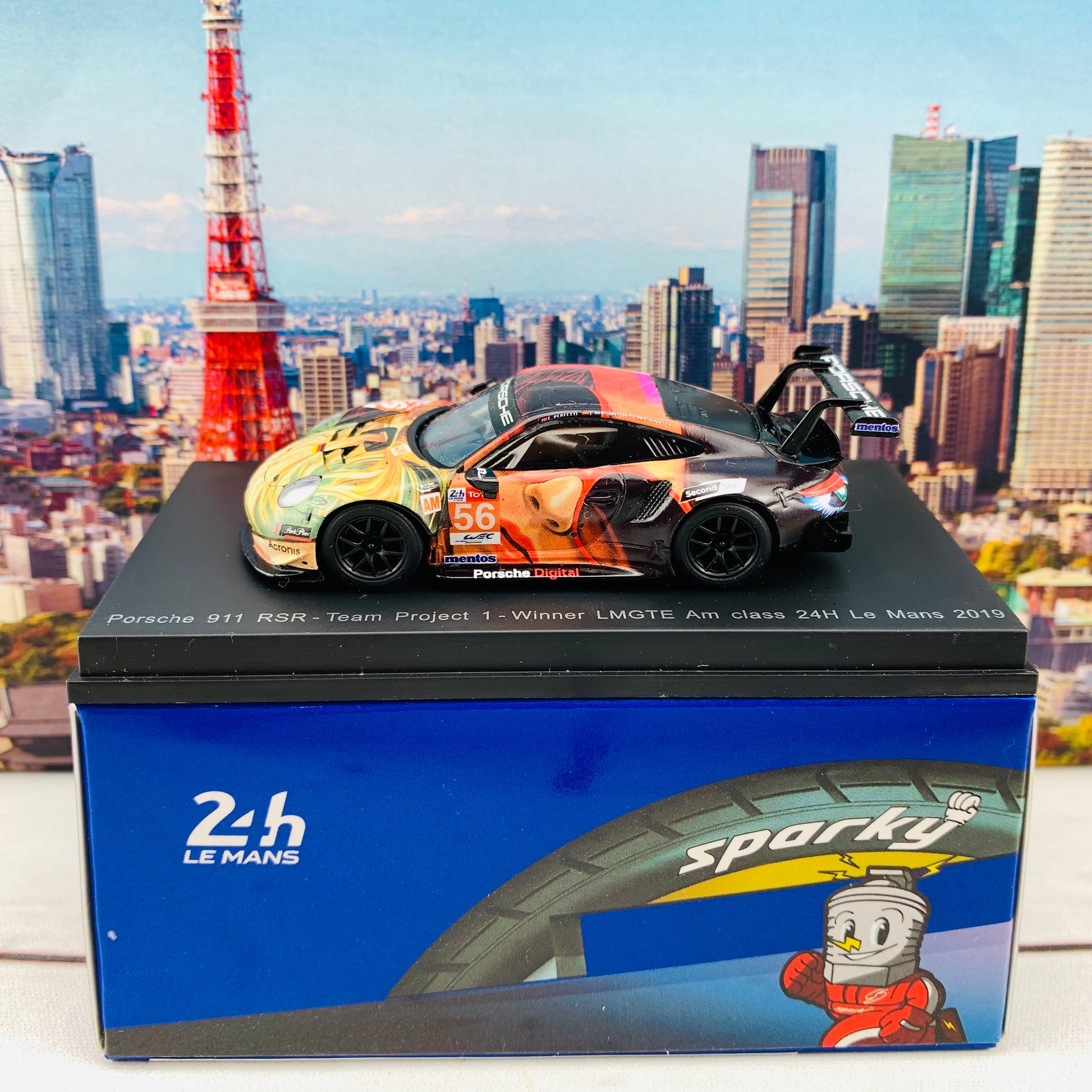 Sparky 1/64 Porsche 911 RSR No.56 Team Project 1 Winner LMGTE Am class 24H Le Mans 2019 J. Bergmeister - P. Lindsey - E. Perfetti Y142