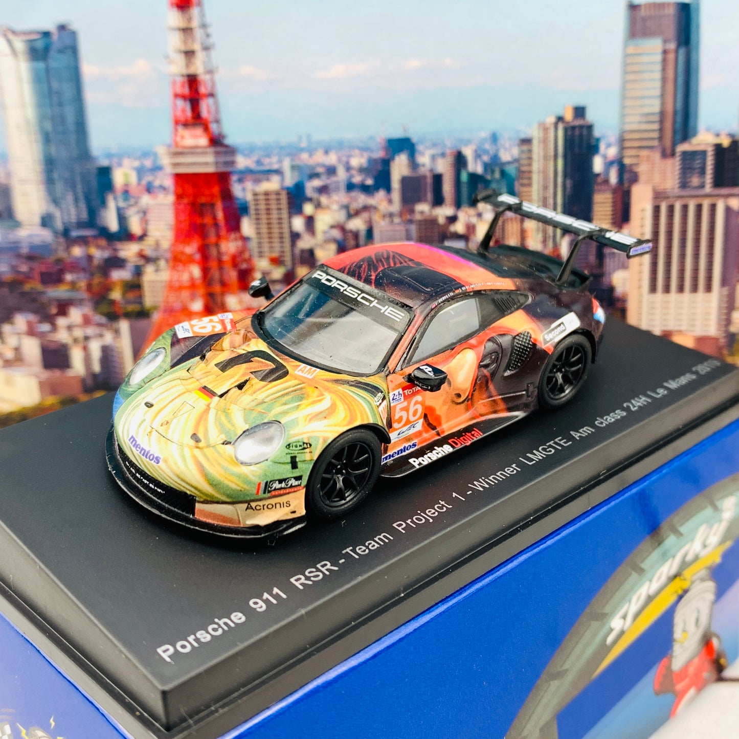 Sparky 1/64 Porsche 911 RSR No.56 Team Project 1 Winner LMGTE Am class 24H Le Mans 2019 J. Bergmeister - P. Lindsey - E. Perfetti Y142