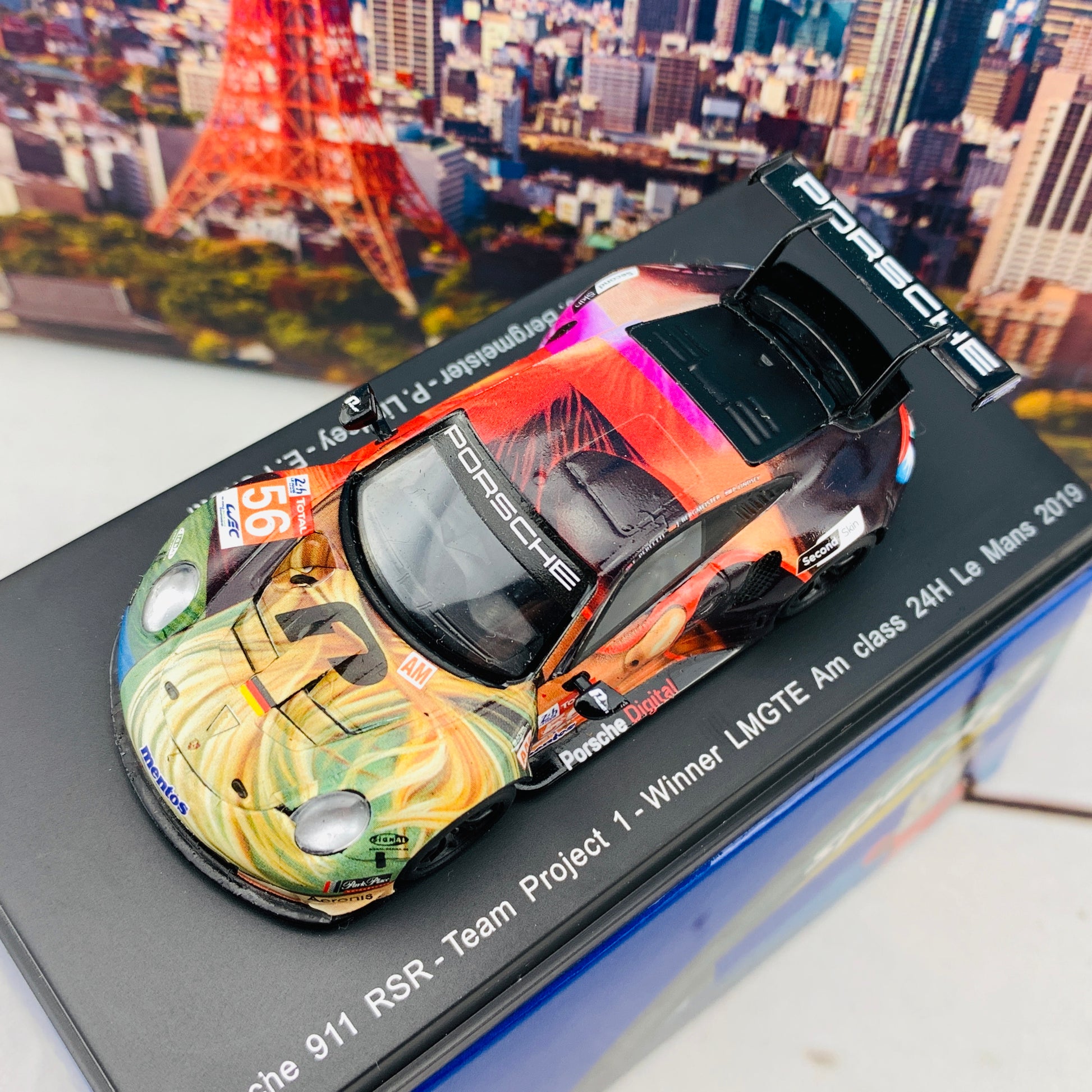 Sparky 1/64 Porsche 911 RSR No.56 Team Project 1 Winner LMGTE Am class 24H Le Mans 2019 J. Bergmeister - P. Lindsey - E. Perfetti Y142