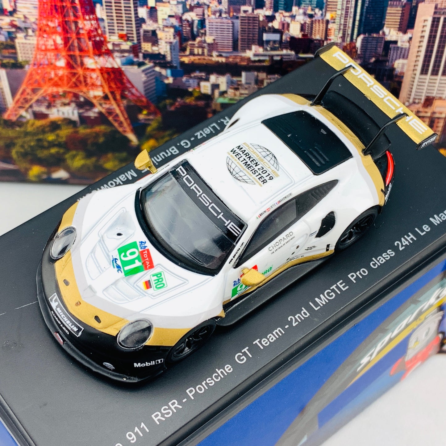 Sparky 1/64 Porsche 911 RSR No.91 Porsche GT Team 2nd LMGTE Pro class 24H Le Mans 2019 R. Lietz - G. Bruni - F. Makowiecki Y140