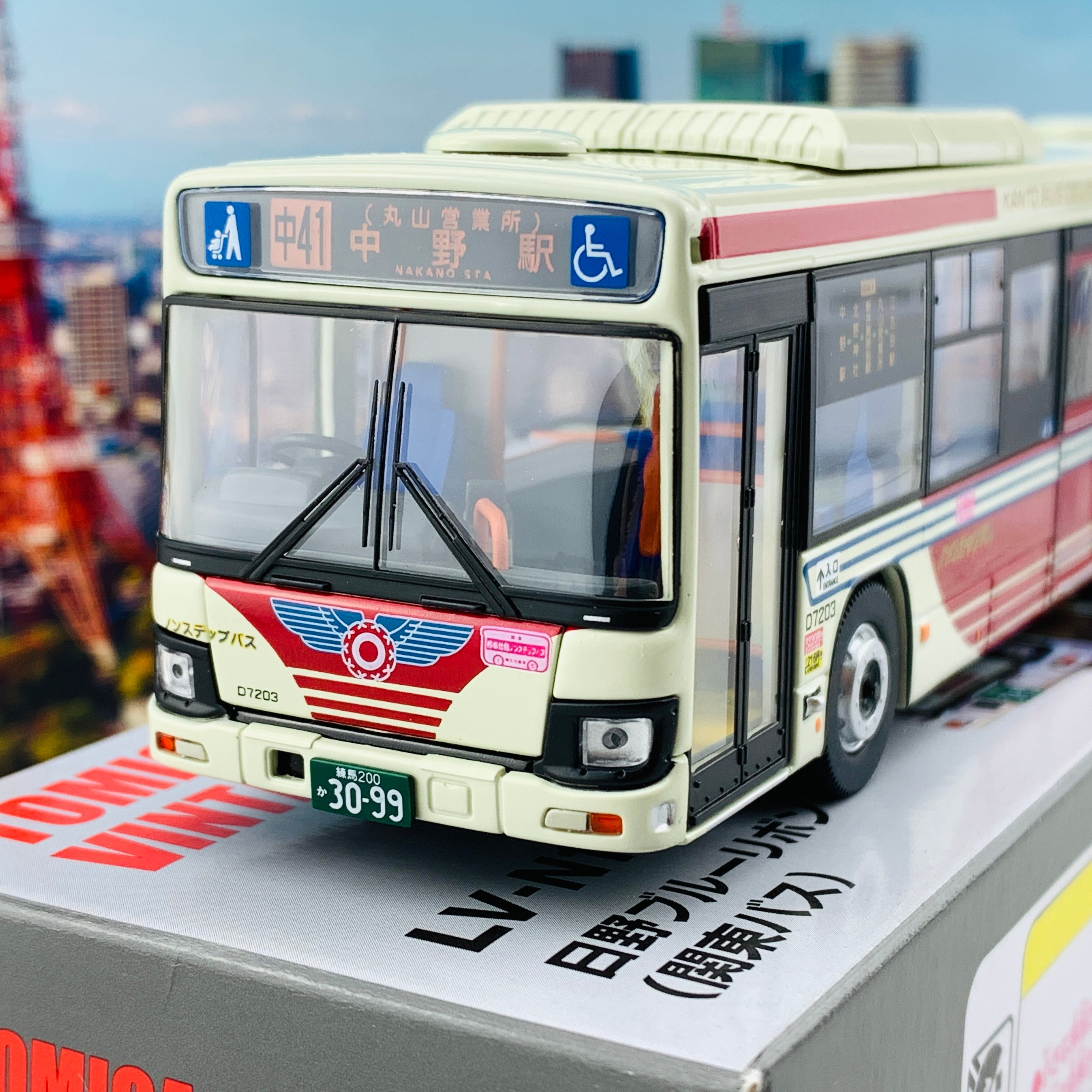 Tomica Limited Vintage Neo 1/64 Hino Blue Ribbon Kanto Bus LV