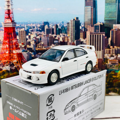 Tomica Limited Vintage Neo 1/64 Mitsubishi Lancer Evolution IV WHITE LV-N186c