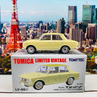 Tomica Limited Vintage 1/64 Datsun Bluebird 1200 Fancy DX Yellow LV-65c