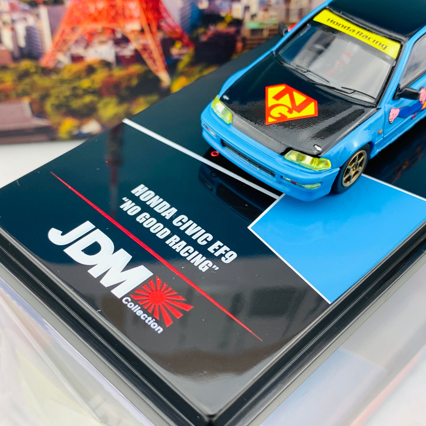 INNO64 1/64 JDM COLLECTION HONDA CIVIC EF9 "NO GOOD RACING - Superman" IN64-EF9-JDM08