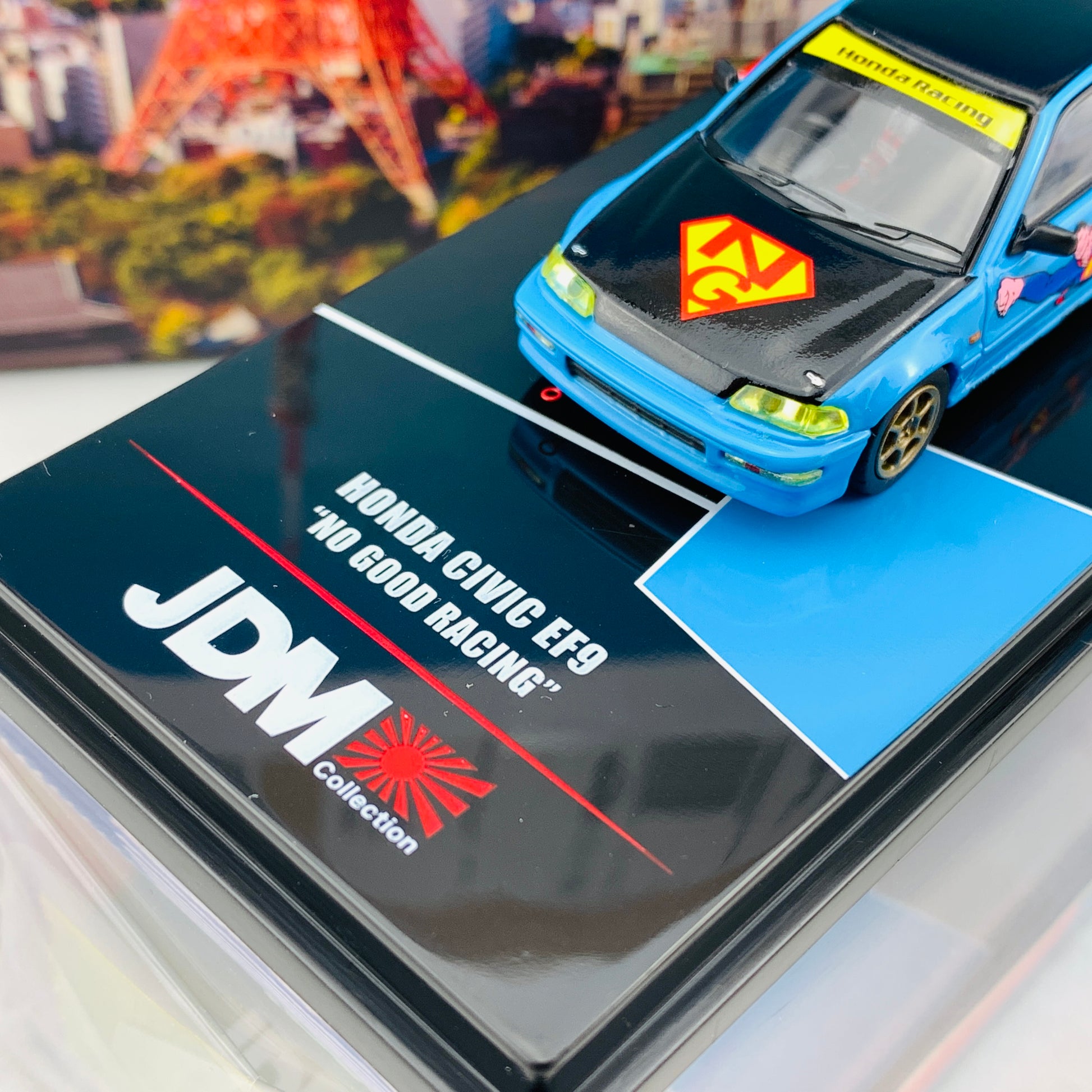INNO64 1/64 JDM COLLECTION HONDA CIVIC EF9 "NO GOOD RACING - Superman" IN64-EF9-JDM08