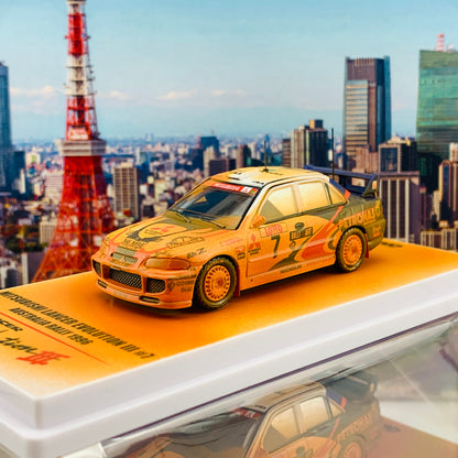 INNO64 1/64 MITSUBISHI LANCER EVOLUTION III #7 Australia Rally 1996 with Mud Effect IN64-EVO3-AU96ME