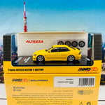 INNO64 1/64 TOYOTA ALTEZZA RS200 YELLOW (Japan Special Model) WITH EXTRA WHEELS AND DECALS IN64-RS200-YL
