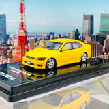 INNO64 1/64 TOYOTA ALTEZZA RS200 YELLOW (Japan Special Model) WITH EXTRA WHEELS AND DECALS IN64-RS200-YL