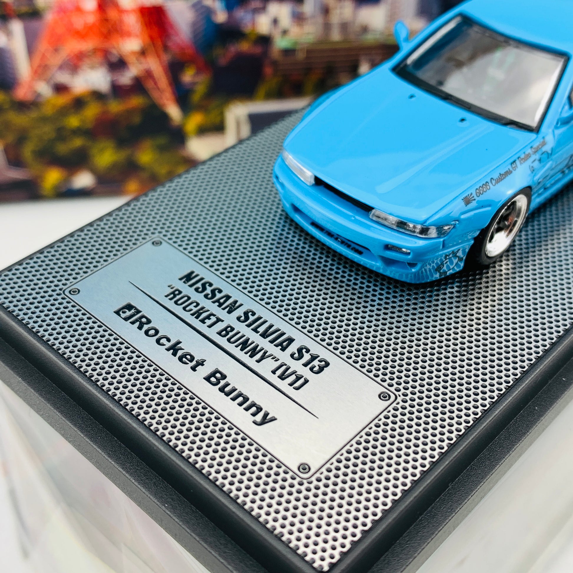 INNO64 1/64 NISSAN SILVIA S13 ROCKET BUNNY V1 Light Blue IN64-S13V1-LBL