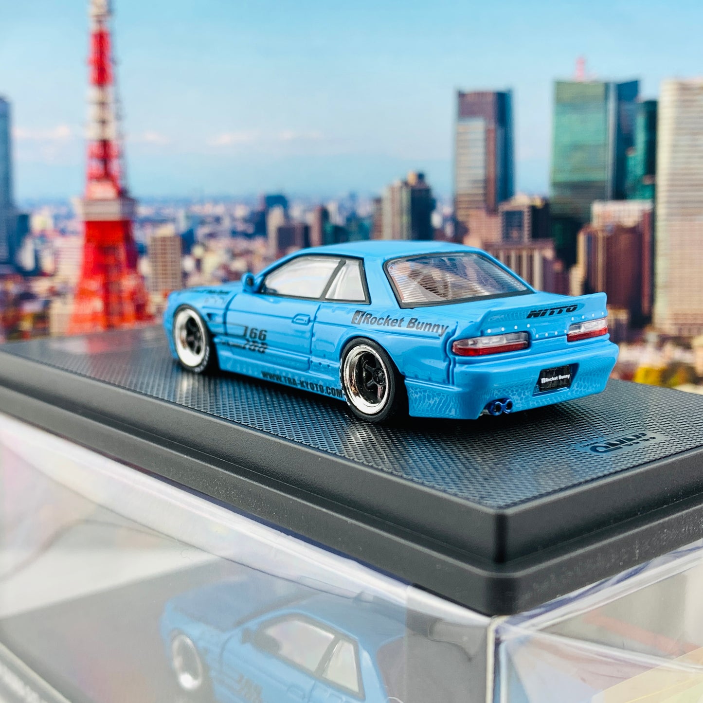 INNO64 1/64 NISSAN SILVIA S13 ROCKET BUNNY V1 Light Blue IN64-S13V1-LBL