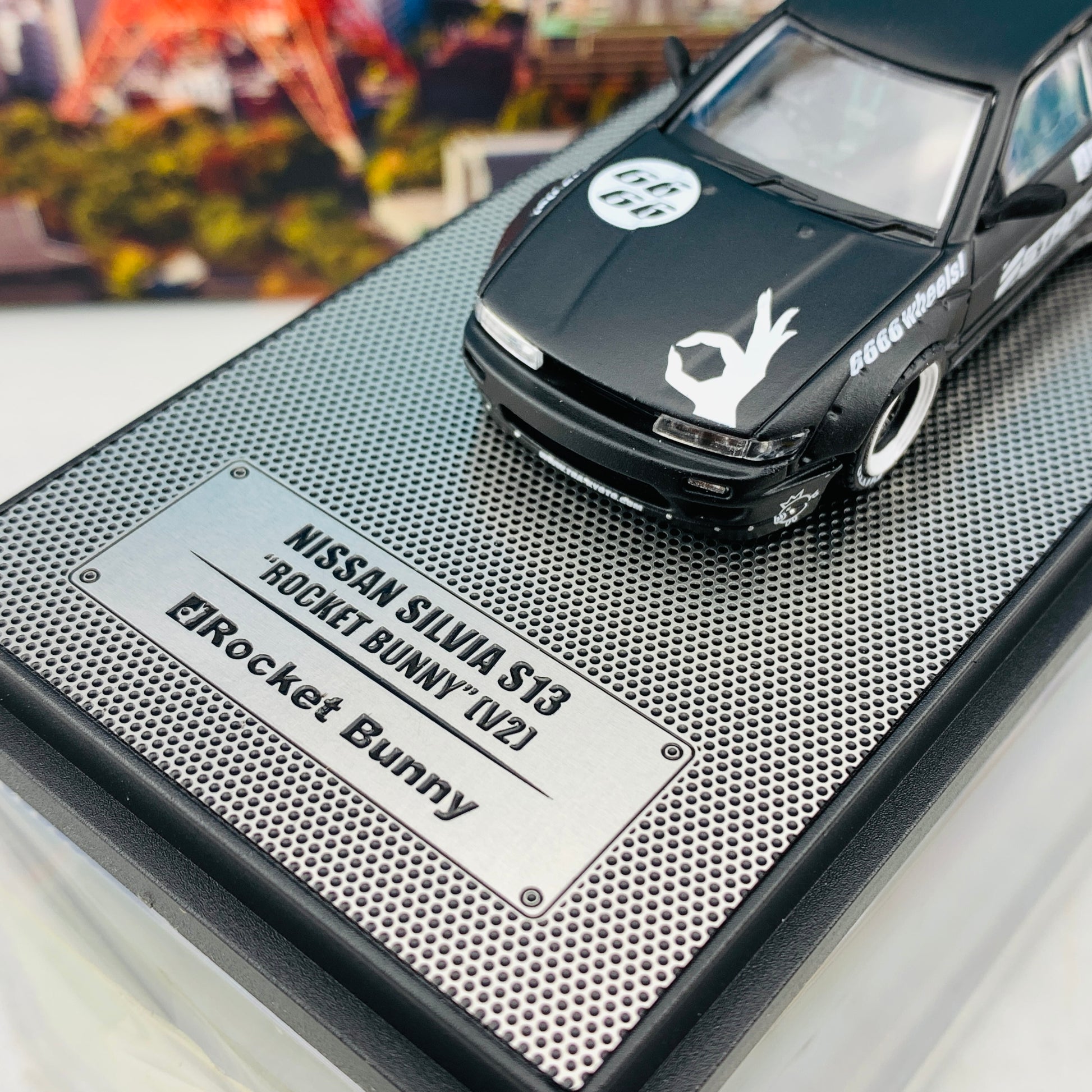 INNO64 1/64 NISSAN SILVIA S13 ROCKET BUNNY V2 Matte Black IN64-S13V2-MB