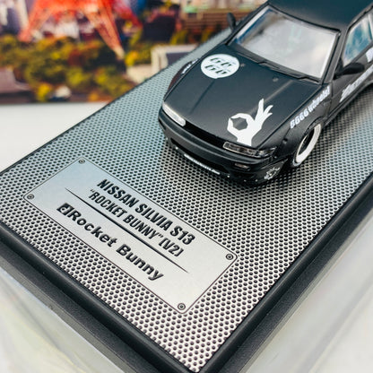 INNO64 1/64 NISSAN SILVIA S13 ROCKET BUNNY V2 Matte Black IN64-S13V2-MB
