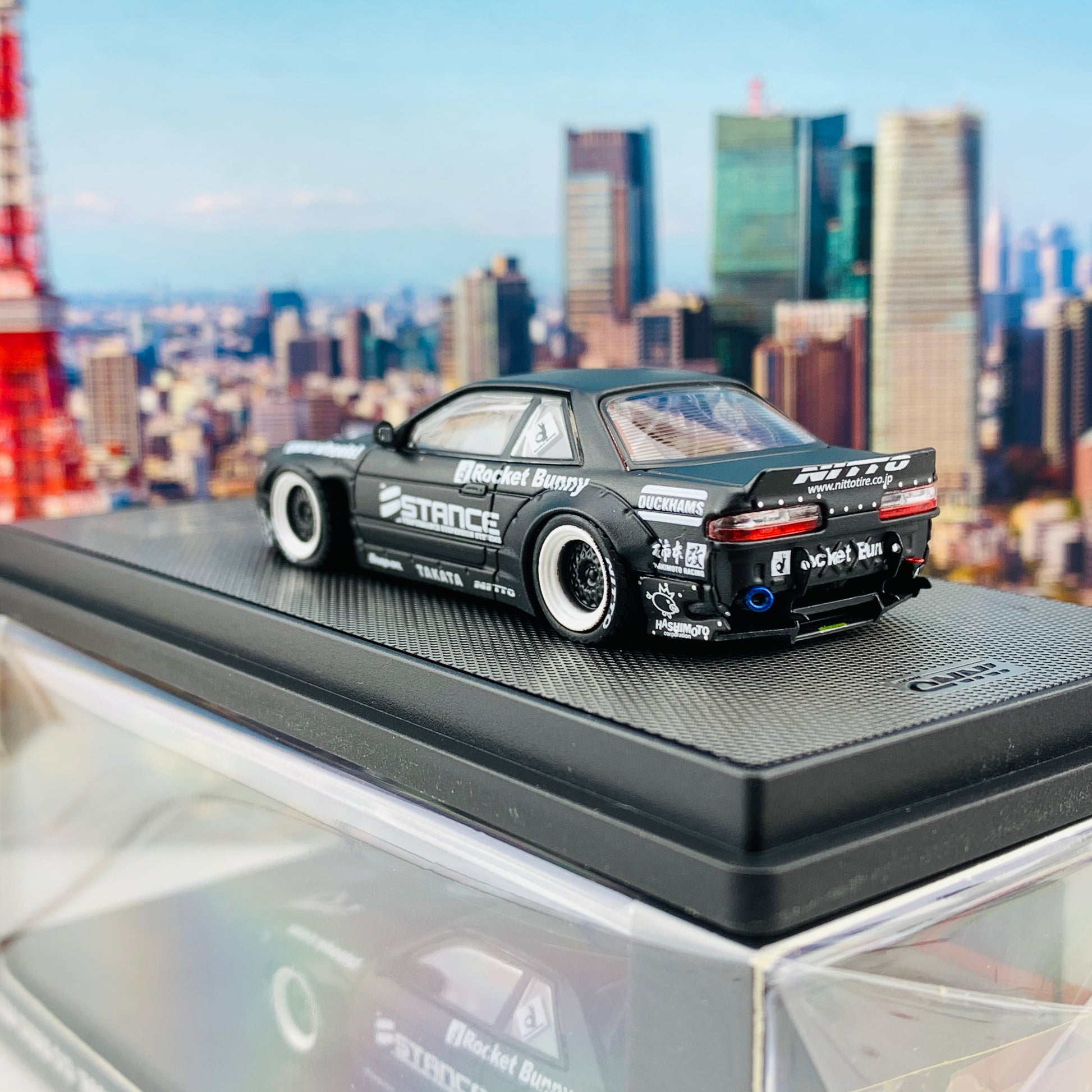 INNO64 1/64 NISSAN SILVIA S13 ROCKET BUNNY V2 Matte Black IN64-S13V2-MB
