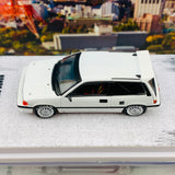 INNO64 1/64 JDM COLLECTION HONDA CIVIC SI E-AT WHITE "OSAKA JDM" with Extra Wheels and Decals IN64-EAT-JDM07