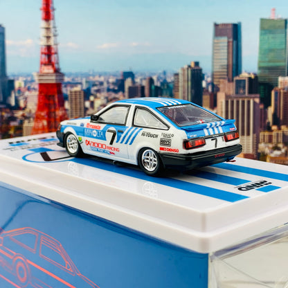 INNO64 1/64 TOYOTA COROLLA Levin AE86 #7 "MINOLTA TOM'S " GR.A INTER-TEC 1985 IN64-AE86-TOMS