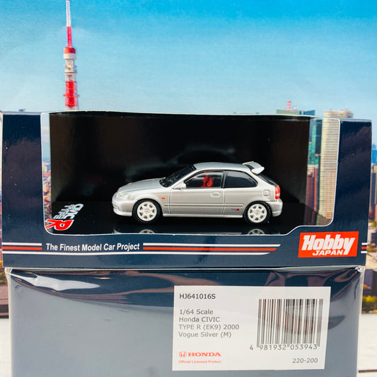 HOBBY JAPAN 1/64 Honda Civic TYPE R EK9 2000 VOGUE SILVER HJ641016S