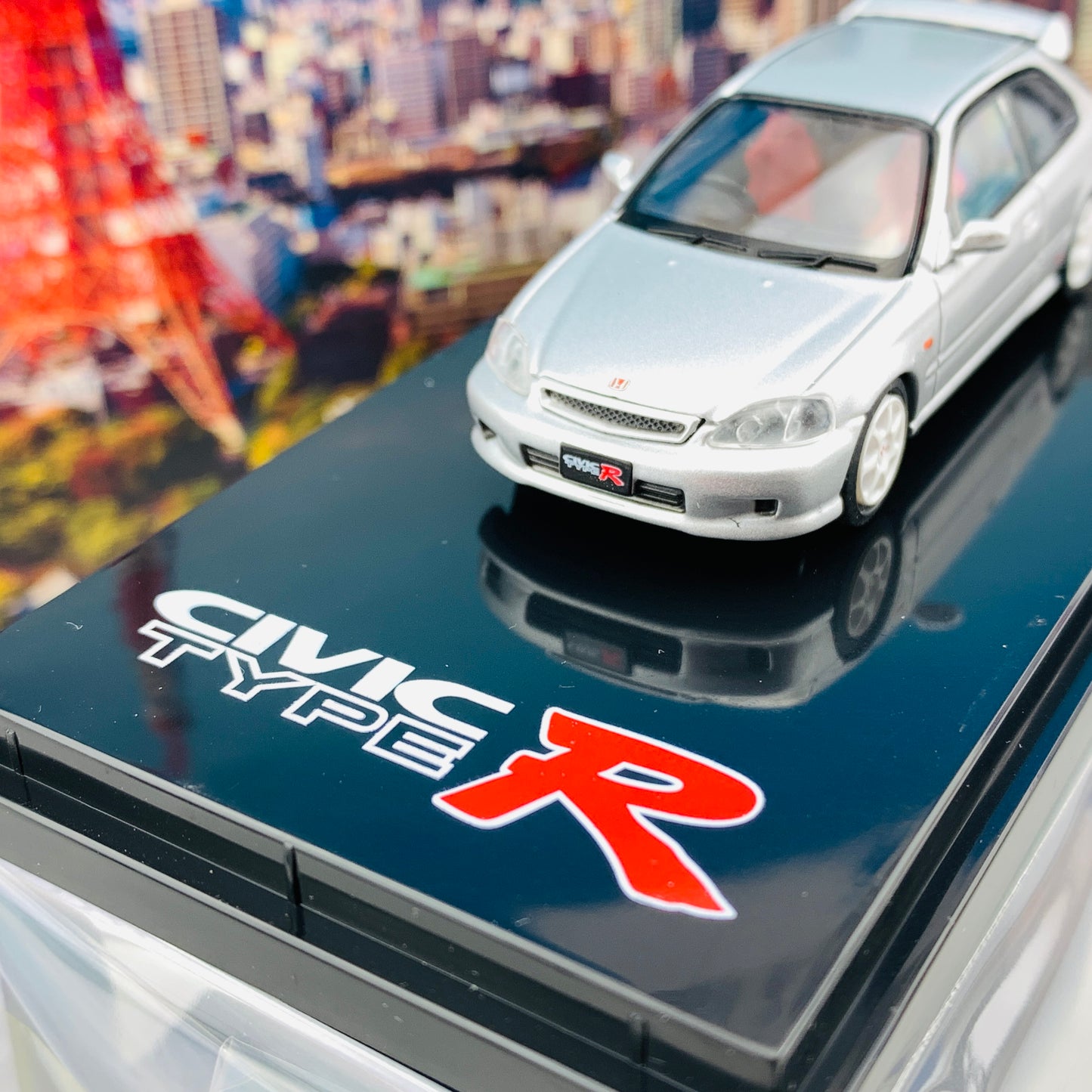 HOBBY JAPAN 1/64 Honda Civic TYPE R EK9 2000 VOGUE SILVER HJ641016S