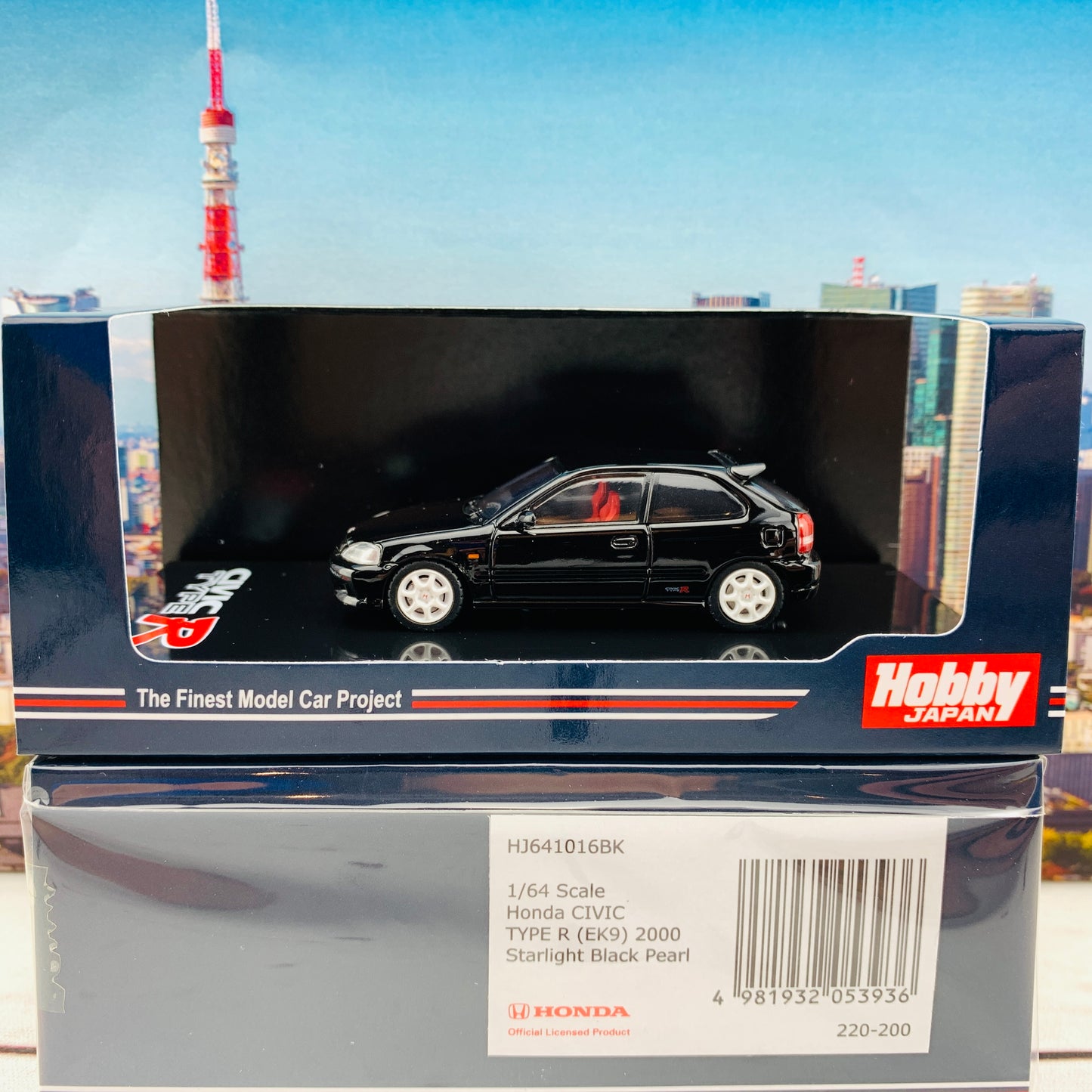 HOBBY JAPAN 1/64 Honda Civic TYPE R EK9 2000 STARLIGHT BLACK PEARL HJ641016BK