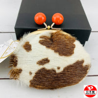 Leather Bon Bon Pouch - Cow (Made in Japan) 515-137 43-00