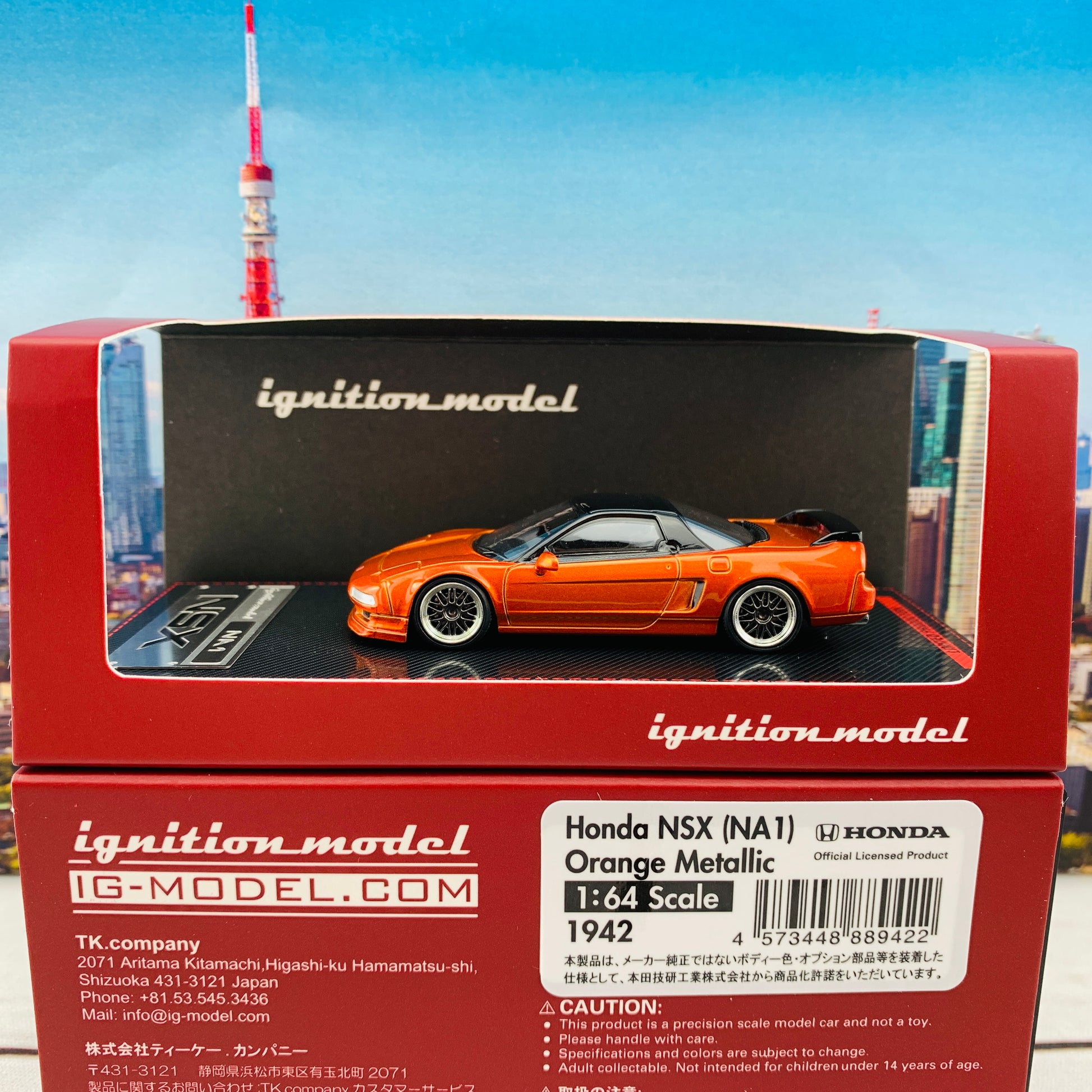 Ignition Model 1/64 Honda NSX (NA1) Orange Metallic IG1942
