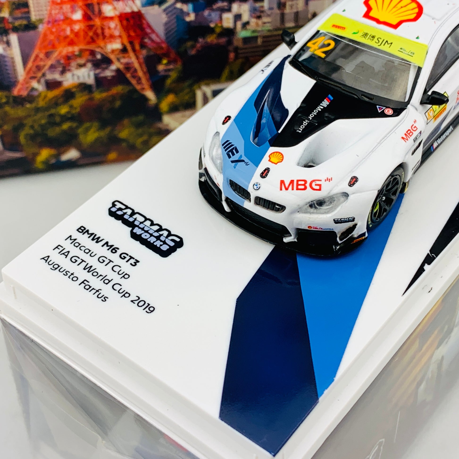 Tarmac Works 1/64 BMW M6 GT3 Macau GT Cup - FIA GT World Cup 2019 Augusto Farfus T64-020-19MGP42