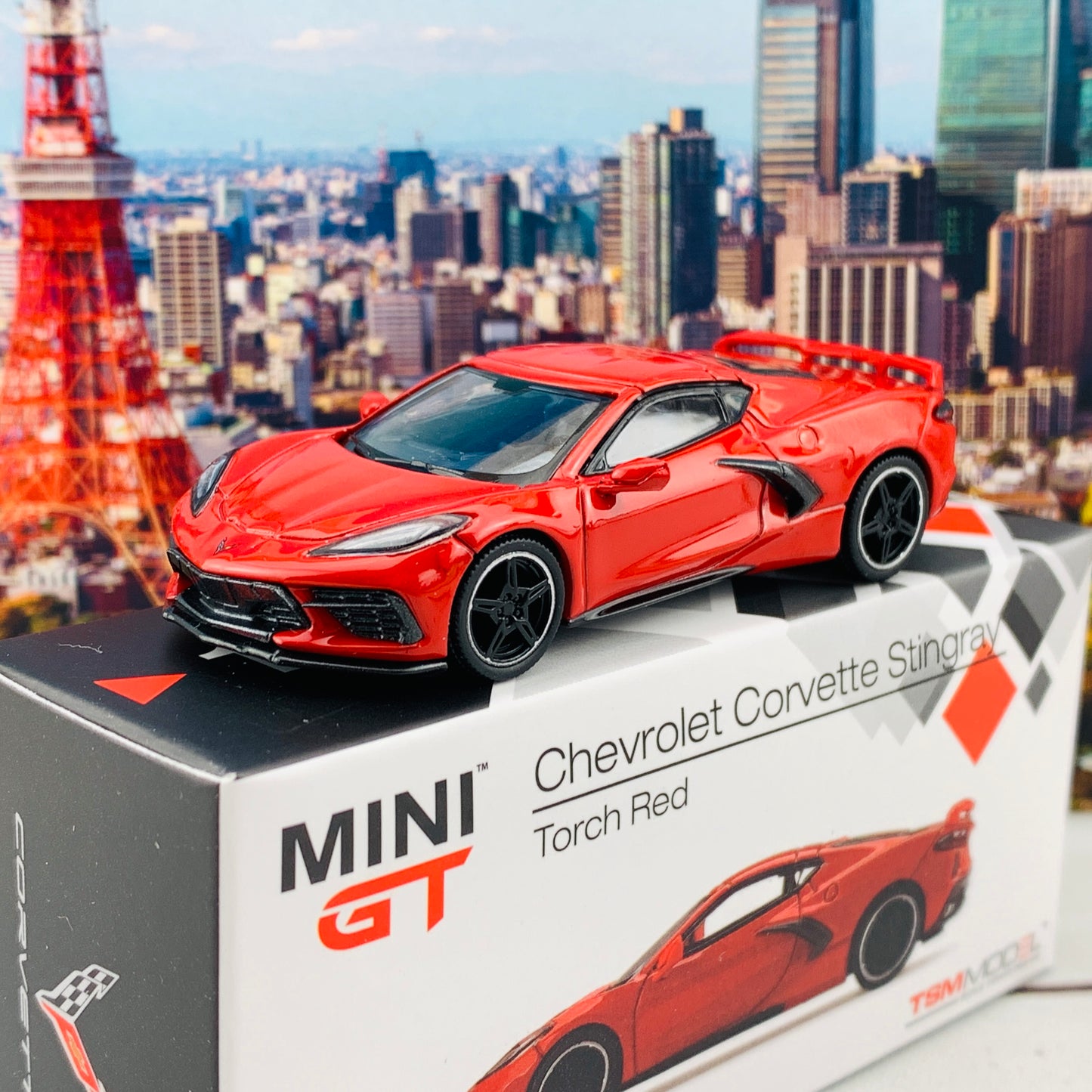 MINI GT 1/64 Chevrolet Corvette Stingray 2020  Torch Red LHD MGT00150-L