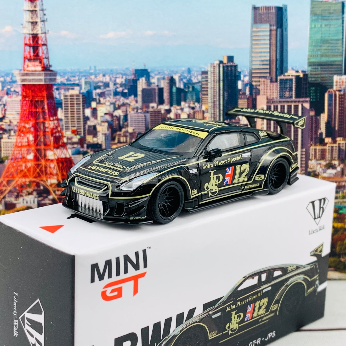 MINI GT 1/64 LB★WORKS Nissan GTR R35 Type 2 Rear Wing Version 3 JPS RHD MGT00140-R