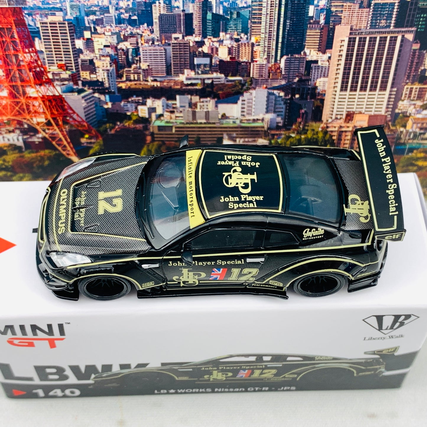 MINI GT 1/64 LB★WORKS Nissan GTR R35 Type 2 Rear Wing Version 3 JPS RHD MGT00140-R