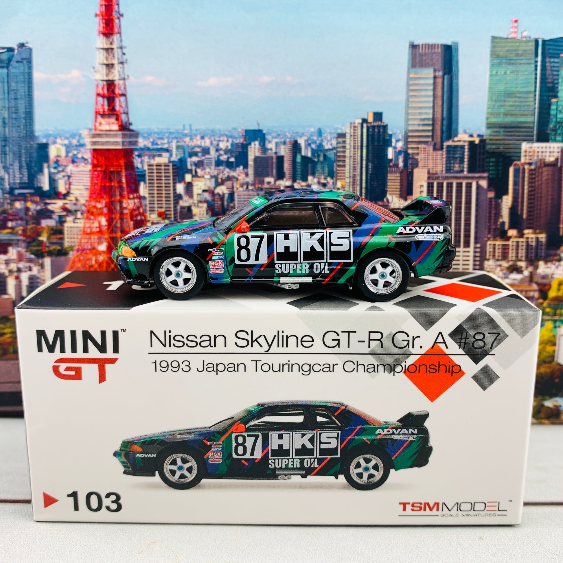 MINI GT 1/64 Nissan Skyline GTR R32 Gr. A #87  HKS 1993 Japan Touringcar Championship RHD MGT00103-R